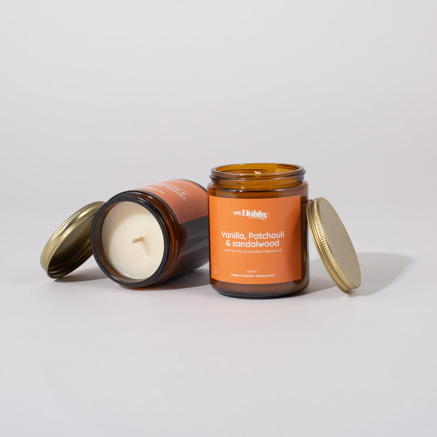 DIY Candle Making Kit - Vanilla, Patchouli & Sandalwood