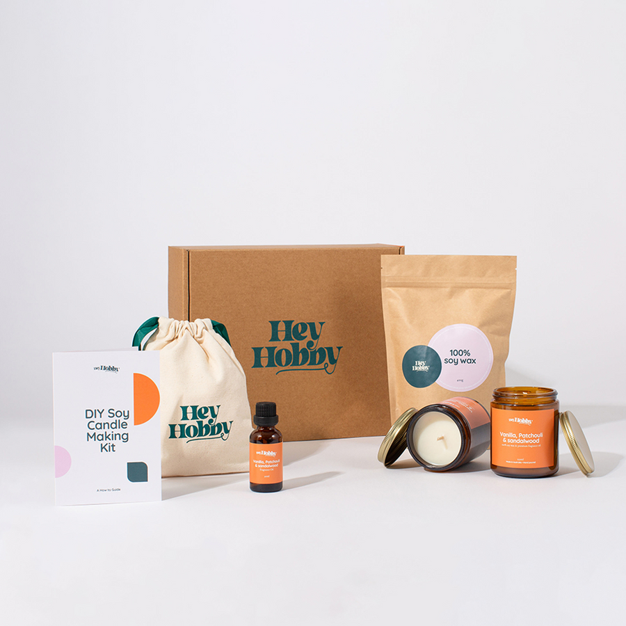 DIY Candle Making Kit - Vanilla, Patchouli & Sandalwood
